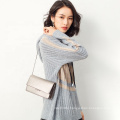 Wholesale Fashion Pullover women hoodie sweater stripped sweaters